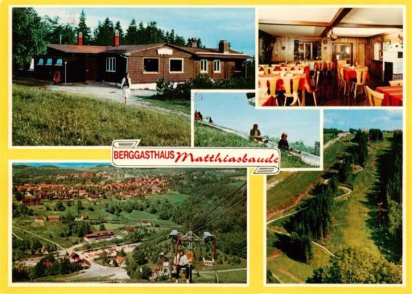 St Andreasberg Harz Berggasthaus Matthiasbaude Gaststube Super Rutschbahn am Mat