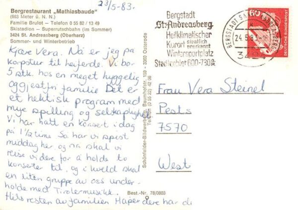 St Andreasberg Harz Berggasthaus Matthiasbaude Gaststube Super Rutschbahn am Mat – Bild 2