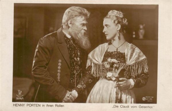 Foto Film-Sterne Nr. RPH 509/1 Henny Porten Die Claudi vom Geiserhof