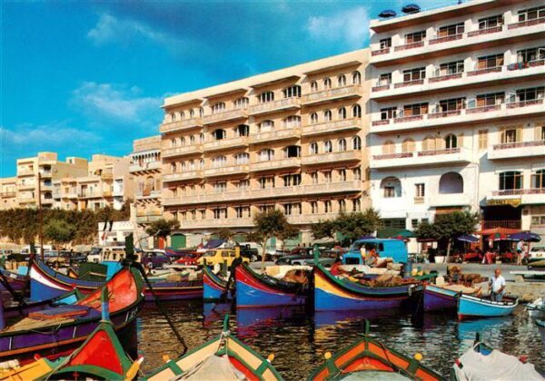 Gozo Malta Fishing harbour and Resort Marsalforn
