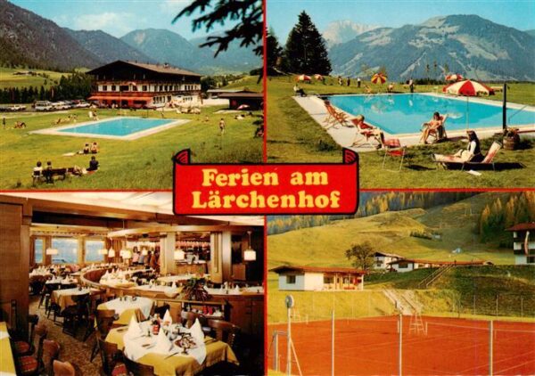 Erpfendorf Tirol AT Ferien am Laerchenhof Gasthof Restaurant Swimming Pool Tenni