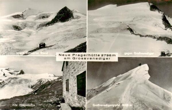 Grossvenediger 3660m Hohe Tauern AT Fliegeraufnahme mit Schwarze Wand Gipfel Neu