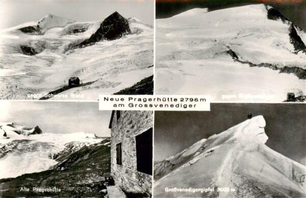 Grossvenediger 3660m Hohe Tauern AT Fliegeraufnahme mit Schwarze Wand Gipfel Neu