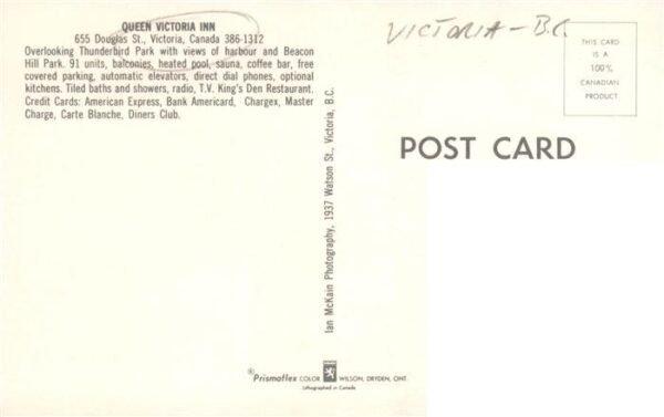 Victoria  British Columbia Canada Queen Victoria Inn – Bild 2