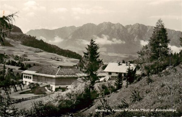 Wildbichl Niederndorf Tirol AT Gasthof Pension Wildbichl mit Kaisergebirge