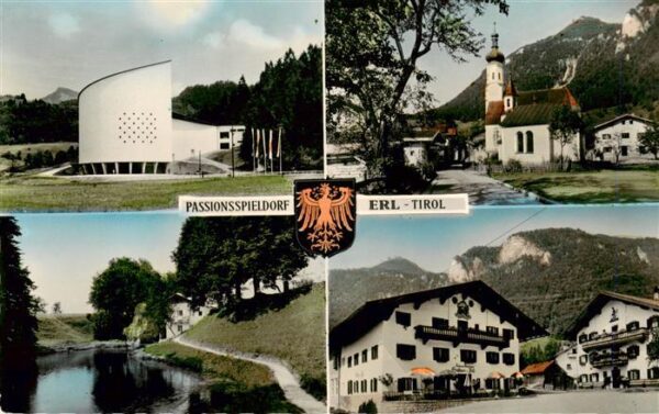 Erl Tirol Passionsspieldorf Halle Kirche Gasthaeuser
