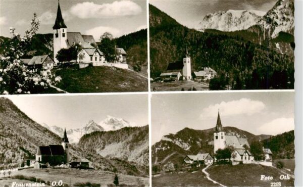 Frauenstein Oberoesterreich AT Kirchen Panorama