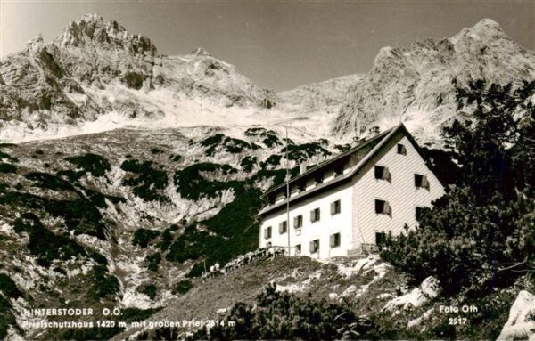 Hinterstoder Oberoesterreich AT Prielschutzhaus mit grossen Priel