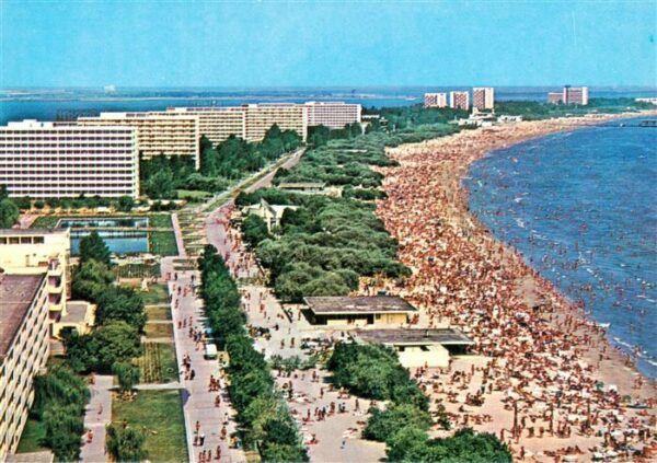 Mamaia Constanta Konstanza RO Strand Fliegeraufnahme