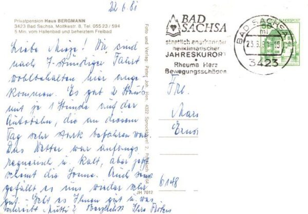 Bad Sachsa Harz Privatpension Haus Bergmann – Bild 2