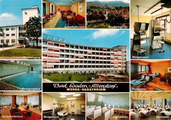 Bad Sooden-Allendorf Werra Sanatorium Haupteingang Bewegungsbad Aufenthaltsraeum