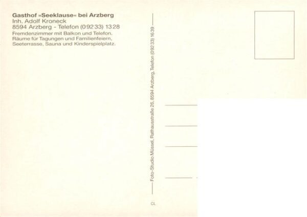 Arzberg Oberfranken Gasthof Seeklause Gastraum Terrasse Zimmer – Bild 2
