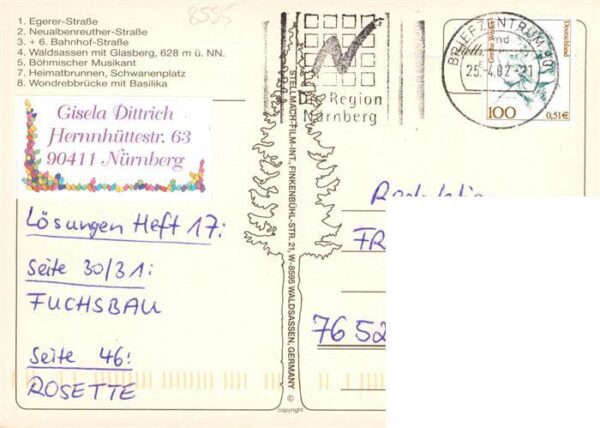 Waldsassen Egerer Str Neualbenreuther Str Bahnhof Str Waldsassen mit Glasberg Bo – Bild 2