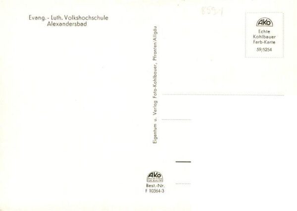Alexandersbad Bad Ev Luth Volkshochschule – Bild 2