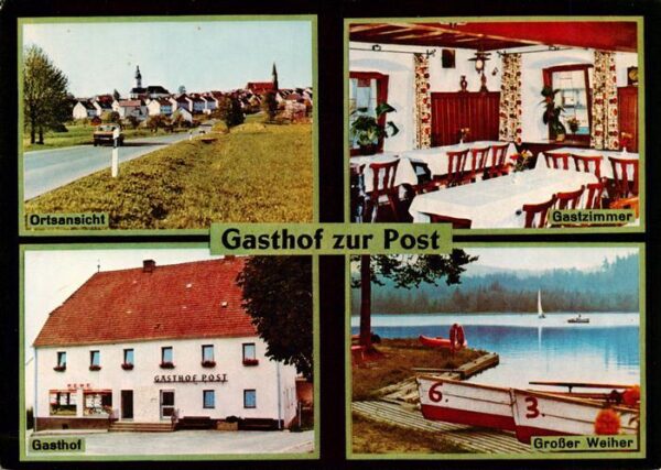 Ploessberg Oberpfalz Ortspartie Gastzimmer Gasthof Post Grosser Weiher