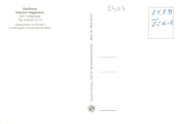 Hollenbek Gasthaus Hagemann Seepartie Zimmer Schwanenteich – Bild 2
