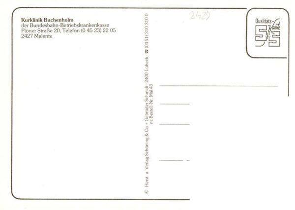 Malente-Gremsmuehlen Kurklinik Buchenholm Park Kegelbahn Hallenbad Speisesaal – Bild 2