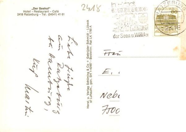 Ratzeburg Fliegeraufnahme Der Seehof Hotel Restaurant – Bild 2
