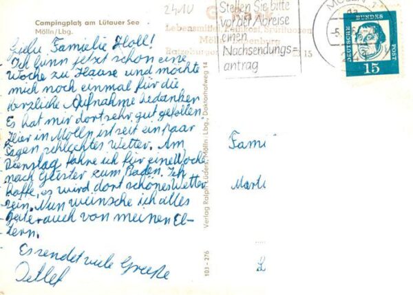 Moelln  Lauenburg Schmalsee Luetauer See Campingplatz Details – Bild 2