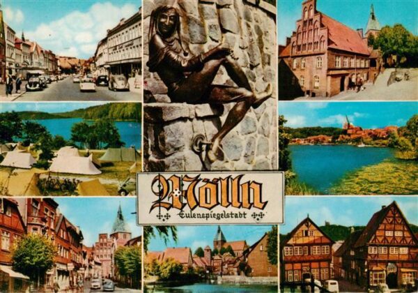 Moelln  Lauenburg Orts und Teilansichten Rathaus Eulenspiegelfigur
