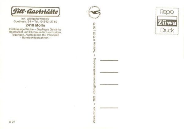 Moelln  Lauenburg Till Gaststaette Gastraeume Kegelbahn – Bild 2