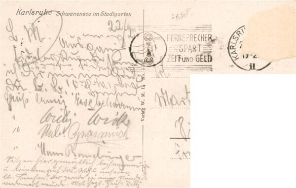 Karlsruhe Baden Schwanensee im Stadtgarten – Bild 2