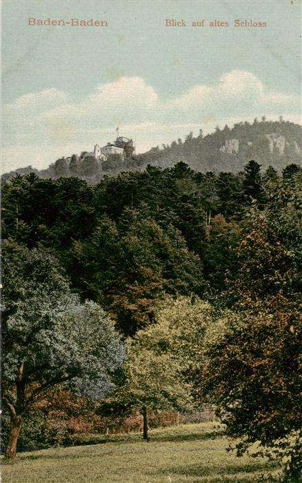Baden-Baden Blick auf altes Schloss
