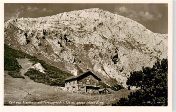 BERCHTESGADEN Carl von Stahlhaus am Torennerjoch gegen hohes Brett Alpen