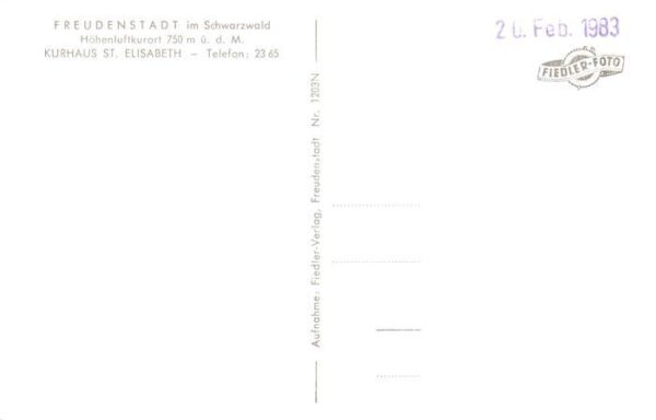 Freudenstadt Kurhaus St. Elisabeth Hoehenluftkurort Schwarzwald – Bild 2