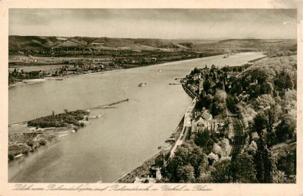 Rolandseck Remagen Panorama Blick vom Rolandsbogen Unkel am Rhein