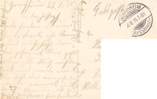 Ehrenbreitstein Blick ueber den Rhein zur Festung Feldpost – Bild 2