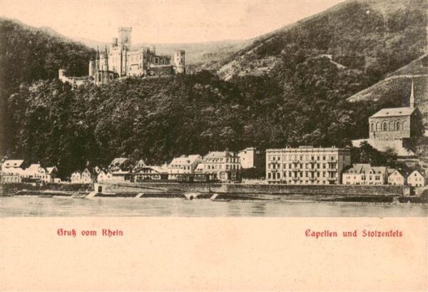 Kapellen-Stolzenfels Koblenz Ansicht vom Rhein aus