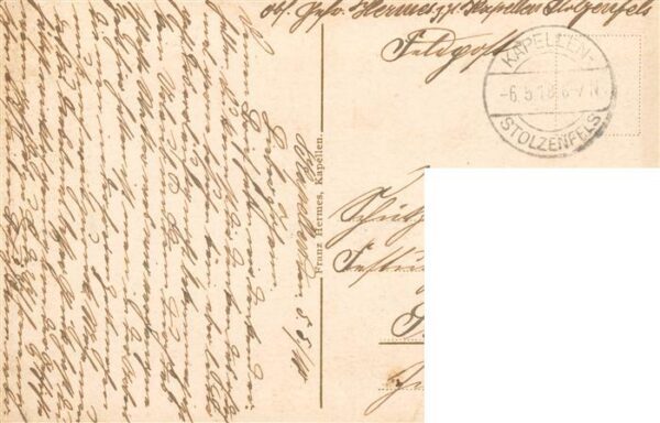 Kapellen-Stolzenfels Koblenz Blick ueber den Rhein zum Schloss Feldpost – Bild 2