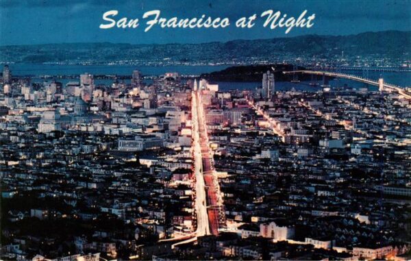 San Francisco California USA at night