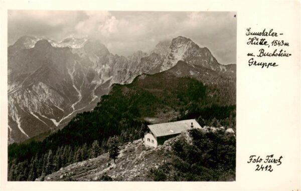 Weng Gesaeuse Steiermark Ennstaler Huette mit Buchsteingruppe Alpen