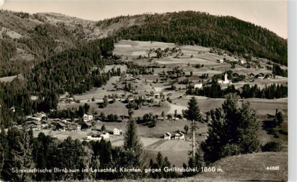 Birnbaum Lesachtal Kaernten AT Panorama Blick gegen Griffitzbuehel