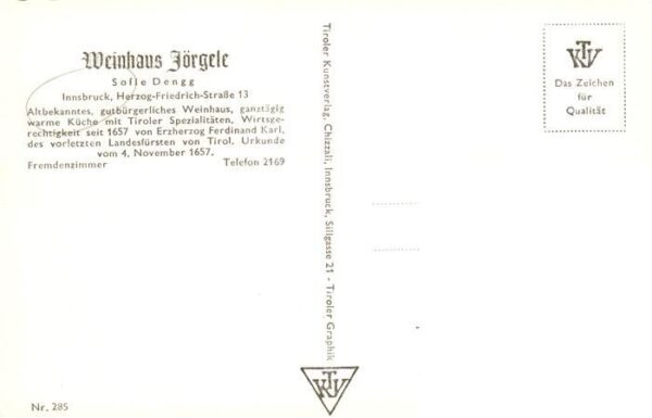 Innsbruck Tirol AT Weinhaus Joergele – Bild 2