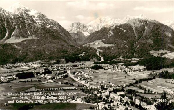 Koetschach-Mauthen Kaernten AT Panorama Blick gegen Polinik Cellon und Kellerwan