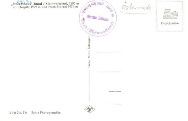 Baad-Mittelberg Kleinwalsertal AT Starzelhaus Berggasthaus mit Unspitz und Hoch- – Bild 2