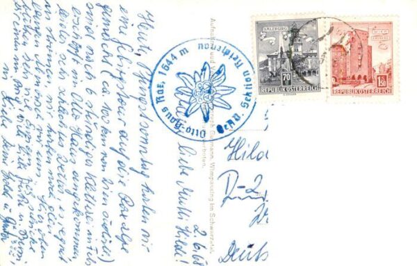 Reichenau Rax Raxalpe Ottohaus mit Blick zum Schneeberg – Bild 2