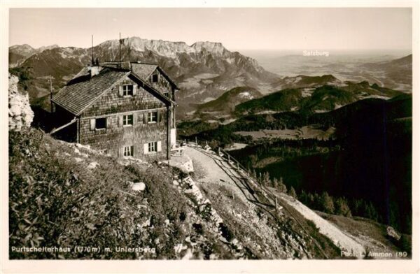BERCHTESGADEN Purtschellerhaus mit Untersberg Fernsicht Blick nach Salzburg