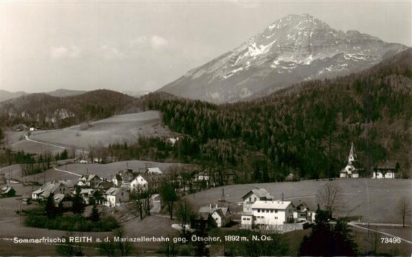 Reith Mariazell Panorama Blick gegen oetscher Sommerfrische