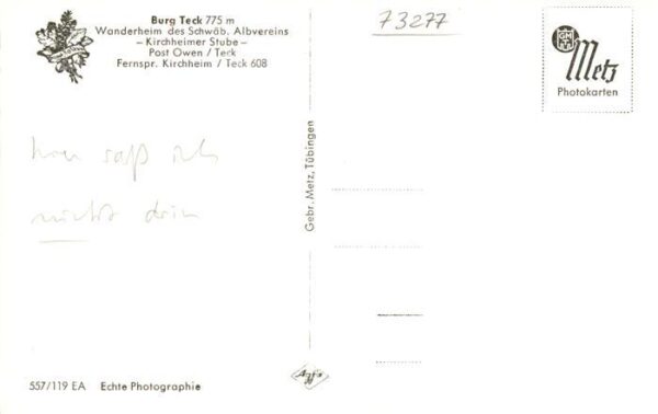 Kirchheim  Teck Burg Teck Wanderheim des Schwaebischen Albvereins Kirchheimer St – Bild 2