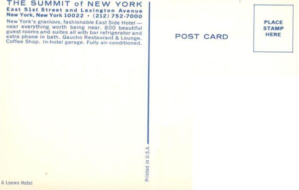 New York City USA The Summit of New York East Side Hotel – Bild 2