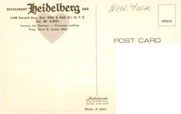 New York City USA Restaurant Heidelberg Bar – Bild 2