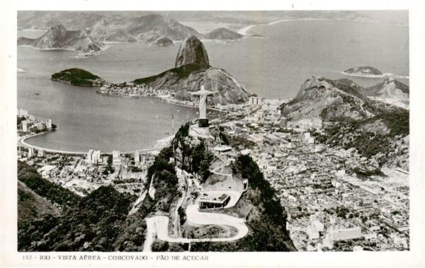 Rio de Janeiro Brazil Vista aérea Corcovado Pao de Acucar Christusstatue Zuckerh