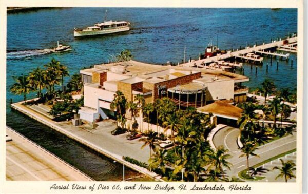 Fort Lauderdale Florida USA Pier 66 and new bridge aerial view