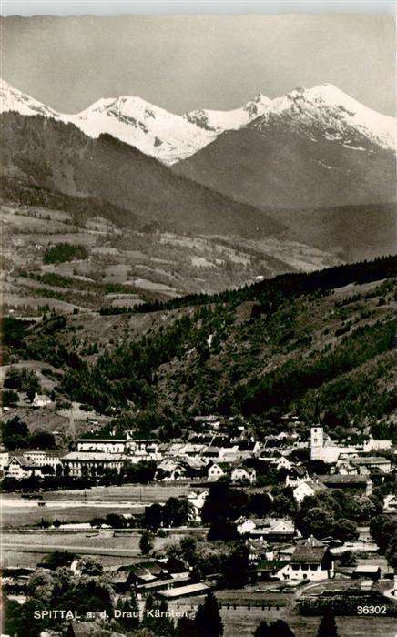 Spittal Drau Kaernten AT Panorama Alpen