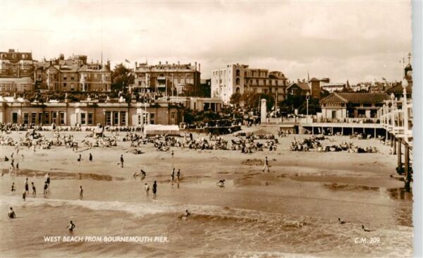 Bournemouth UK West beach of Bournemouth Pier