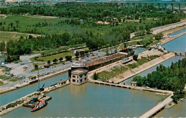 St Catharines Ontario Canada Birds eye view of Lock No. 3 of the Welland Canal S